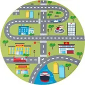 Tapis.nl Kindertapijt Bini groen 200 cm rond