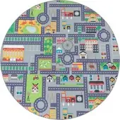 Tapis.fr Kindertapijt Bini grijs 200 cm rond
