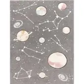 Tapis.nl Kindertapijt Kosmos grijs 80x150 cm