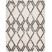 Tapis.fr Hoogpolig tapijt Mahara beige 60x90 cm