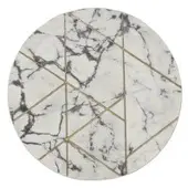 Tapis.fr Tapijt Krevor geel 160 cm rond