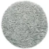 Tapis.fr Hoogpolig tapijt Playara grijs 120 cm rond