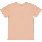 LEVV Little T-shirt oranje Meisjes Katoen Ronde hals Effen - maat 110
