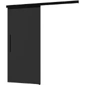 Schulte complete glazen schuifdeur 90x203 - opaak antraciet-stanggreep-softclose dubbele schokdemper