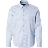 Bugatti Overhemd blauw / wit