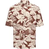 Only & Sons Overhemd 'ONSHarvi' beige / roestbruin