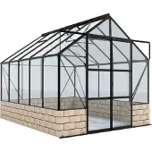 Vitavia Tuinkas Cassandra 8300 + Basis Zand - Veiligheidsglas 3mm - Zwart - 257x323x249cm