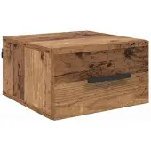 vidaXL Nachtkastje 35 x 35 x 20 cm Bewerkt hout Oud hout