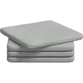 vidaXL Zitkussens 4 st Fluweel Lichtgrijs 40 x 40 x 3 cm