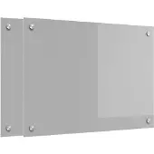 vidaXL Keukenachterwand, 2 stuks, lichtgrijs, 70 x 50 cm, gehard glas