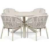 Lifestyle Garden Furniture Lifestyle Monaco/Xento 120 cm dining tuinset 5-delig