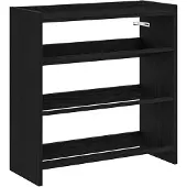 vidaXL Schoenenrek 60x25x62 cm bewerkt hout zwart