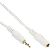 DeLOCK 3,5mm Jack stereo audio verlengkabel - verguld / wit - 3 meter