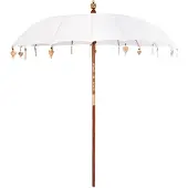 vidaXL Balinese Parasol Crème 220 x 220 x 260 cm Katoen