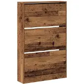 vidaXL Schoenenkast 80 x 21 x 125,5 cm Bewerkt hout Oudhout