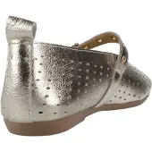 Carmela Dames Leren ballerina's 163142 goud (39), Goudkleurig, Plat, Gesp, Casual, Leer 16314204-ORO