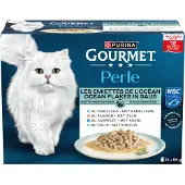 Gourmet Purina Perle Ocean Flakes in saus natvoer kat (12x85 g) 4 dozen (48 x 85 g)