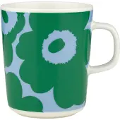 Marimekko Oiva/unikko Koffiekop 25 Cl Groen / Lichtblauw - Koffiekopjes Steengoed White - 075854-165