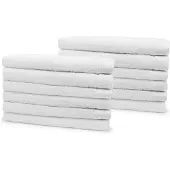 Eleganzzz Badstof Badlaken 100% Katoen 70x140cm - white - Set van 12