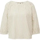 s.Oliver Blouse donkerbeige / wit