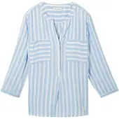 Tom Tailor Blouse lichtblauw / wit