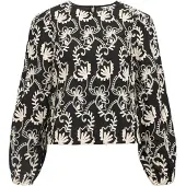 Object Blouse 'OBJMya' zwart / wit