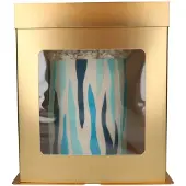 Funcakes Taartdoos Hoog - met Venster - Goud - 26x26x 29,4 cm - Cakedoos
