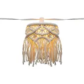 Newgarden lichtketting Mykonos op zonne-energie, wit, IP44, wit / opaal, Textiel / Stof / Zijde, Scandinavisch
