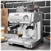 Gastroback Design Espresso Advanced Barista, espressomachine, 2,5 liter, geschikt voor koffiebonen en gemalen koffie, ingebouwde molen, 1600 watt, roestvrij staal