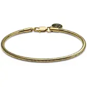 Lucleon Essentials | 3 mm Goudkleurige Armband met Slangenschakels