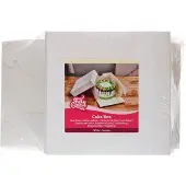 Funcakes Taartdoos Zwanenhals Wit 20x20x8cm pk/25