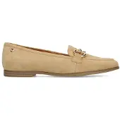 No Stress Beige suède loafers met gouden chain | Maat 39