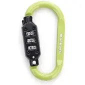 Munkees Combination Lock D-Shape Carabine Black/Green
