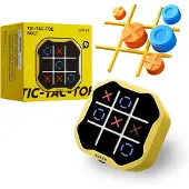 Giiker - Tic Tac Toe Bolt Game - 3-in-1 Puzzelgameconsole - Geel