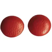 Charme Bijoux Magneet oorbellen Leer Rood 10 mm