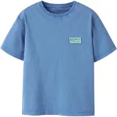 Name it Shirt 'NKMFANDEL' saffier / hemelsblauw / zwart
