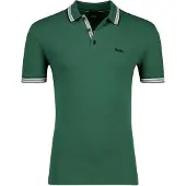 BOSS Heren Polo Paddy donkergroen (XL), Casual, Katoen, Korte mouwen 50469055