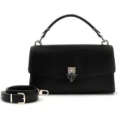 GUESS schoudertas handtas Patsie Top Handle Flap Bag Black zwart