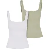 Urban Classics Top olijfgroen / wit