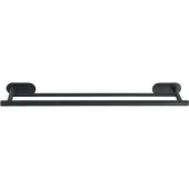 Wenko Turbo-Loc Dubbele Handdoekhouder Orea Duo RVS zwart mat 60cm breed - Handdoekrek - Bevestigen zonder boren - Zelfklevend
