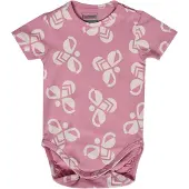 Hummel Rompertje/body 'Mini Bold Bee' lichtgrijs / pitaja roze