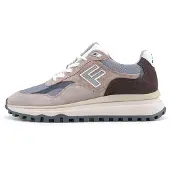 Floris van Bommel Sneakers laag 'DE GRIPPER 01' donkerbruin / taupe / basaltgrijs