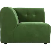 HK Living Vint Bank Element - Hoekstuk Links - Royal Velvet - Groen
