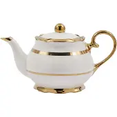 Pols Potten Theepot Golden Finds White