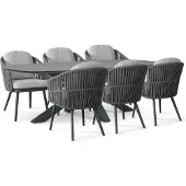 Santika Furniture Santika Marani/Voyage 240x120 cm dining tuinset 7-delig