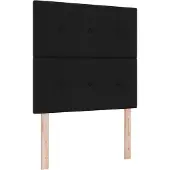 vidaXL LED Hoofdbord met LED-stripverlichting Zwart 90 cm Stof