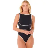 Rip Curl - Women's Mirage Fusion High Neck 1Pc - Badpak L, zwart
