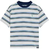We fashion Shirt blauw / navy / lichtgroen / offwhite