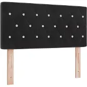 vidaXL LED Hoofdbord met LED-stripverlichting Zwart 90 cm Fluweel