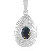Cavill - Zilveren Hanger - 925 Sterling Zilver Geplatineerd - Mezezo Opaal 0 444 ct - Ovaal Druppelvormig - Elegant Juweel 28x14 mm